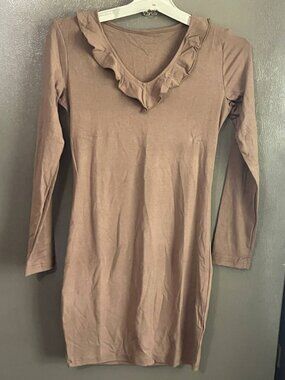 Taupe Bodycon Mini Dress M
